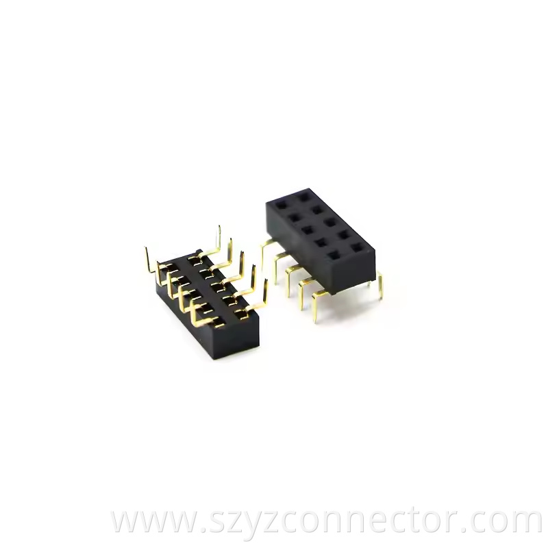 2.54mm Pitch Female Header Dual Row Bottom Entry H3.5mm 22P-240P (1)